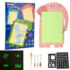 2in1 Painting with Light Draw with Light Fun Kids Light Drawing Doodle Board Toy for Kids Ages 4 5