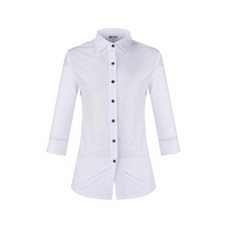 그랜드유니폼 (남녀공용) 백색 스판 칠부셔츠-GUS7207 셔츠 조리복 블라우스 서빙복 셔츠조리복 유니폼 여성셔츠 홀유니폼