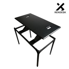렌데스크 스탠딩 책상 일체형 1종 (블랙), 단품