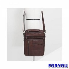Foryou5620 남성용 캐쥬얼 가죽 클래식 크로스백 브라운 가방 이쁜 남자 중저가