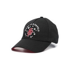 Karl Lagerfeld(칼 라거펠트) 스네이크 아플리케 베이스볼 캡 모자