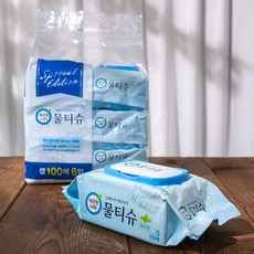깨끗한나라 페퍼민트 물티슈 100매 12입 1200매 편리한 캡형