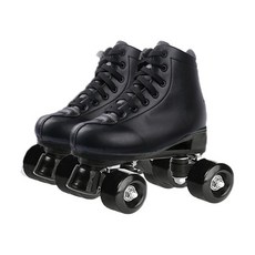 LED 커플 롤러 스케이트 슈즈 남자 여자 4륜 섬광 바퀴 발광 추억, B_ 블랙+블랙휠