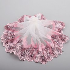 만물상 레이스 러플 망사 자수 스커트 진열함 옷 라인 침대가장자리 핸드메이드 제작 보조재 커튼, 13# 분홍 색깔