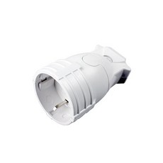 위너스 1구 코드 콘넥터 바디 노출형 심플 화이트 국산 AC250V 16A, 1개