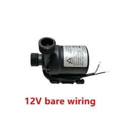 초저소음 미니 소형 물 펌프 DC 12V 19W 800L/H 브러시리스 모터 수중 수족관 물 펌프 어항 정원용 연못 분, 05 12V line_01 Black, 1개