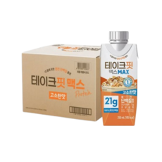 남양유업 테이크핏 맥스 곡물맛 꽉 찬 단백질 무지방 고소한맛 250ml 24입, 1박스