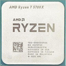 YNRSUFW AMD 라이젠 7 5700X R7 3.4GHz 에이트코어 16스레드 CPU 프로세서 7N L3=32M 100-0