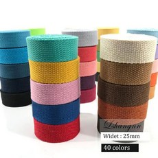 운반 스트랩 무거운 캔버스 웨빙 벨트 가방 테이프 DIY 수하물용 다채로운 길이 10 야드 25mm 1 인치, [09] A 9, 1개