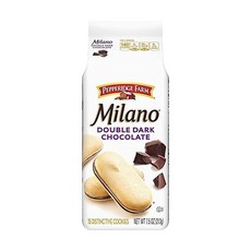 Pepperidge Farm Milano 쿠키 다크 초콜릿 20팩 팩당 2개, 더블 다크 초콜릿_7.5온스(1팩)