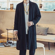 남자린넨롱가디건