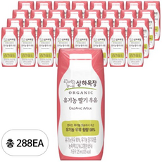 상하목장 유기농 딸기우유, 288개, 125ml