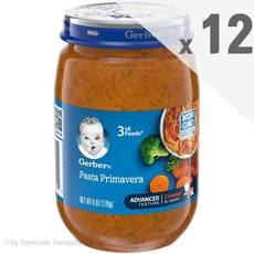 거버 3단계 이유식 아기 파스타 프리마베라 170g x12팩 3rd Foods Pasta Primavera, 1p, 유아용 당근 브로콜리 토마토 파스타