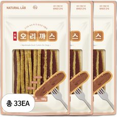 네츄럴랩 강아지 애견 간식, 오리, 100g, 33개