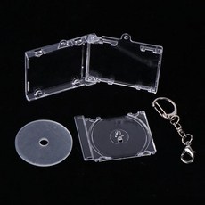 주변 기념 빈 앨범 미니 CD 케이스 키 체인 플레이어 모양 펜던트 DIY 배낭 걸이 장식, 없음, 2) A2