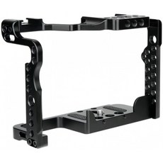 나사산 구멍 나토 레일 및 콜드 슈가 장착된 Panasonic Lumix G9 GH5s 미러리스 카메라용 NICEYRIG Cage - 349, 단일옵션