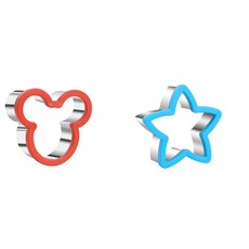 어린이용 하트 스타 미키 빵 토스트 도시락 상자 샌드위치 커터 쿠키 메이커 금형 주방 도구, Mickey And Star, 1개