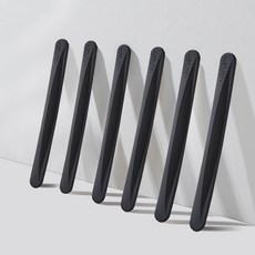 문콕방지가드 자동차 문열기 차문가 보호가드 완전무선 스티커스틱 문틈테이프 후진 백미러 스크레치방지 매직기기, T06-블랙 6개세트(100식품안전등급 실리콘)