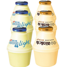 빙그레 단지 바나나우유 혼합2종세트(바나나맛라이트 and 투게더맛), 3세트, 480ml
