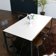 케이홈 방수 가죽 식탁보 테이블보 대리석 패턴, 화이트&그레이, 60x120cm