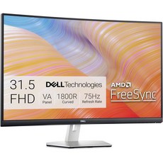 Dell S2721QS 모니터 27인치 4K UHD(3840 x 2160) IPS 디스플레이 초박형 베젤 AMD 프리싱크 HDMI 디스플레이포트 VESA 인증 실버, 32 Inches_S3222HN | HDMI