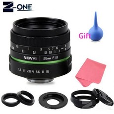 [해외] 25 F1.8 APSC 수동 카메라 렌즈 + C 마운트 어댑터 + 매크로 반지 키트 소니 E 마운트 NEX 3N 5 5R 6 7 A63 A60 A51 A50
