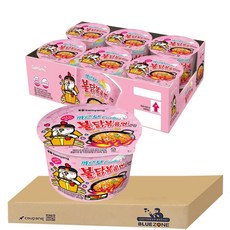 블루존 까르보 불닭볶음면 큰컵 105g (6입), 6개