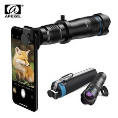 APEXEL optic phone 모바일 카메라 렌즈 36x 망원 망원경 렌즈 monocular + selfie 삼각대 for iPhone 화웨이 모든 스마트 폰|휴대전화 렌즈|, 1개, only 36x telescope, 단일