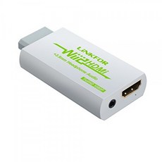 LiNKFOR Wii HDMI 컨버터 1080p Wii to HDMI 및 3.5mm 오디오 출력 지원 ETC NTSC PAL Wii 입력 HDM, 단일상품