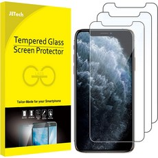 3-Pack JETech Screen Protector for iPhone 11 Pro iPhone Xs and iPhone X 5.8-Inch Tempered Glass, 1개, 3-Pack, Tempered Glass Film,