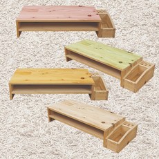 삼나무원목모니터받침대