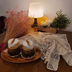 손뜨개테이블보사각