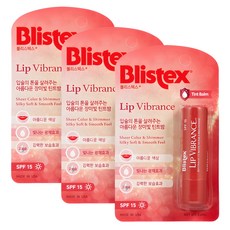 블리스텍스 립 바이브런스 립밤, 로즈레드, 3.69g, 3개 로즈레드, 3개