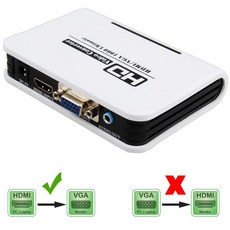Hdmi to vga 컨버터 박스 hdmi to vga 오디오 어댑터 rca 3.5mm 스테레오 오디오 및 spdif/toslink 오디오 출력|converter box hdm, 단일, 1개, 1.5m