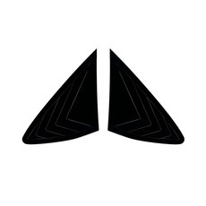 벤츠 GLC 쿠페 C253 16-22용 블랙 삼각형 루버 후면 창 통풍구 카본 black, glossy black
