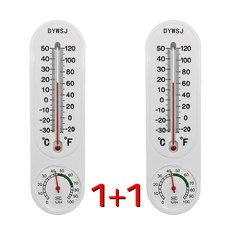 [1+1] (플라스틱 온습도계 A타입 1P+1P=총2P) 온도계 겸 습도계 벽걸이 아날로그 실내 온도습도계