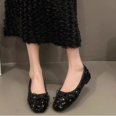발레 슈즈 작업화 부드러운 플랫 편안한 방지 화려한 반짝이 디자인 미끄럼 구두