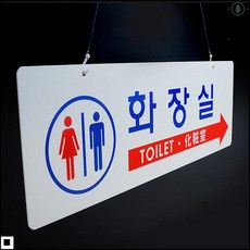 관광지화장실안내용 공공기관걸이용 관공서천장걸이용 화장실표시걸이 걸이형화장실판 명찰