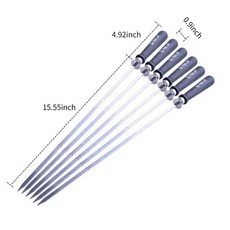 바베큐 꼬치 그릴 케밥 금속 핫도그 고기 야채 스테이크, 01 6 pcs, 1개