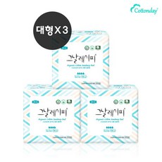 브랜드없음 그날레시피 오가닉 코튼 유기농 생리대 대형 14개입 x 3set (42개입), 단품없음