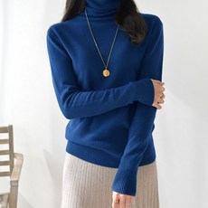 데일리앤 여성 소프트 터틀넥 긴팔 니트