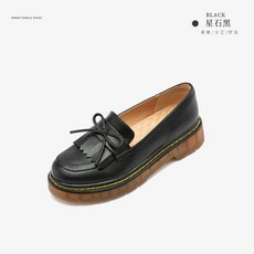 INMAN JANPANESE 스타일 나비 넥타이 로퍼 여성 바느질 STICHING 디자인 귀여운 달콤한 암소 정품 가죽 레이디 슬립 신발에