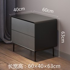 현대적인 미니멀리스트 캐비닛 커피 테이블 조합 북유럽 중소형 아파트 이탈리아 미니멀리스트 블랙 그레이 캐비닛 높은, 어셈블리, 서랍 2 개 : 60 × 40 × 63cm