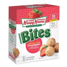 [미국 직배송]크리스피 딸기맛 바이트 5팩입x45g Krispy Kreme Strawberry Bites