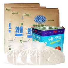 아메리칸와플D형셋트 300명분(와플믹스10kg x3+사과쨈15kg x1+바닐라크림3kg x3), 1개