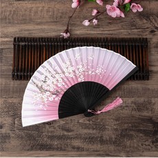 [개미상회] 개미상회복사꽃 접이식 대나무 부채, 상세페이지 참조