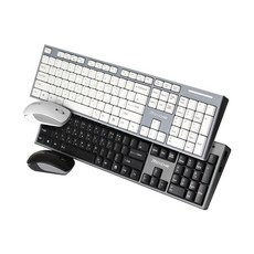 [로이체] 고급 초슬림 무선 키보드+마우스 세트 RX-3300, 색상:블랙, 상세 설명 참조