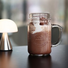 드링크자 손잡이 유리컵 450ml B타입 머그 과일청, 1개