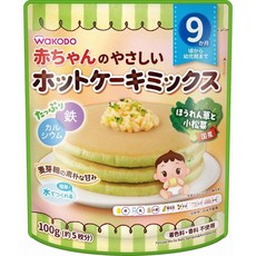 WAKODO 와코도 아카짱노 야사시이 핫케익 믹스 시금치 코마쓰나 x 4봉지, 1세트