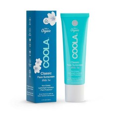 COOLA 쿨라 오가닉 클래식 데일리 페이스 선스크린 SPF 50ml Organic Classic Daily Face Sunscreen Broad Spectrum 선크림, 1개, 1ml